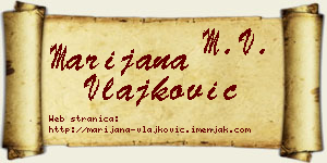 Marijana Vlajković vizit kartica